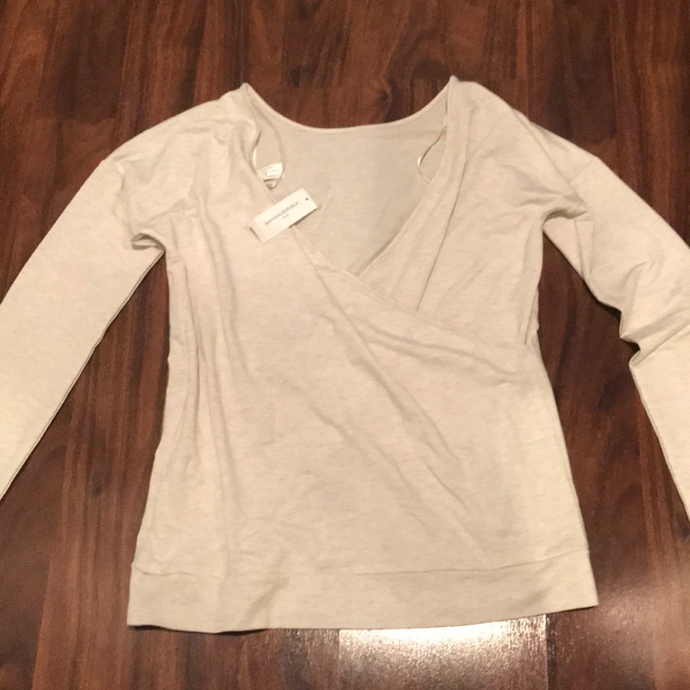 Banana republic cream color wrap front sweater
